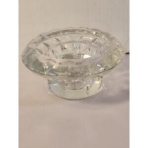 Candle Holder BOLSIUS Clear Crystal Glass 3.5 inch VTG MCM Made in France